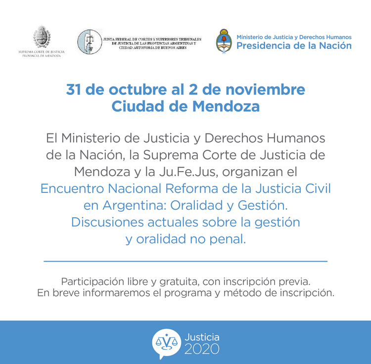 Reserve la fecha Encuentro Nacional Mendoza