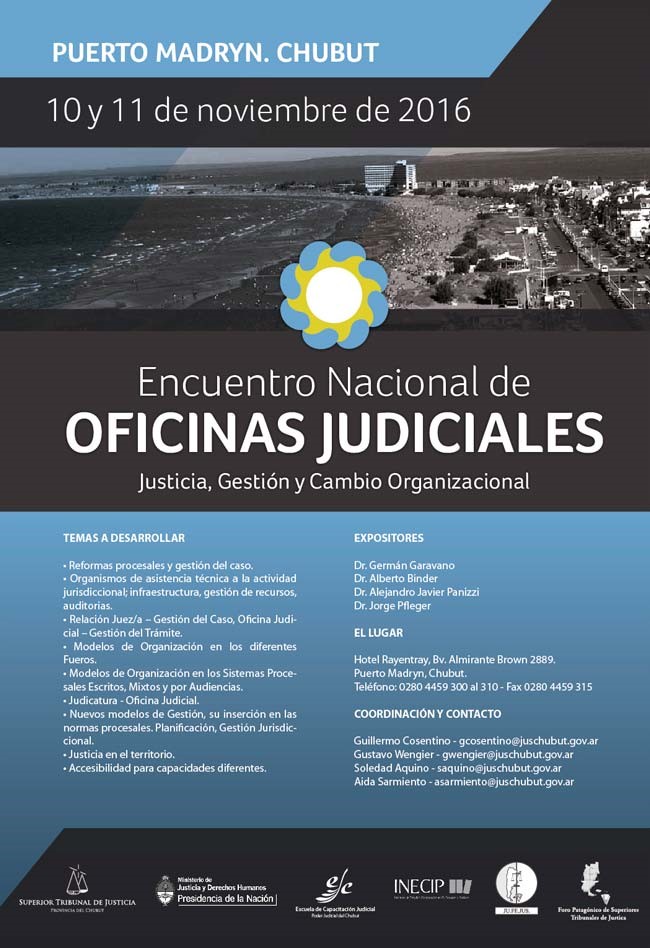 encuentro nacional oficinas judiciales puerto madryn